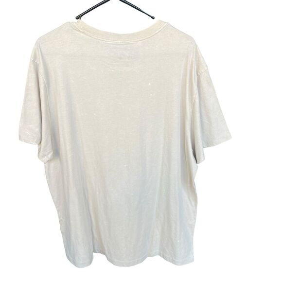 ACDC Shirt Men Extra Large XL Cream Band Tee Rock & Roll Angus Back in Black NEW - Picture 2 of 11